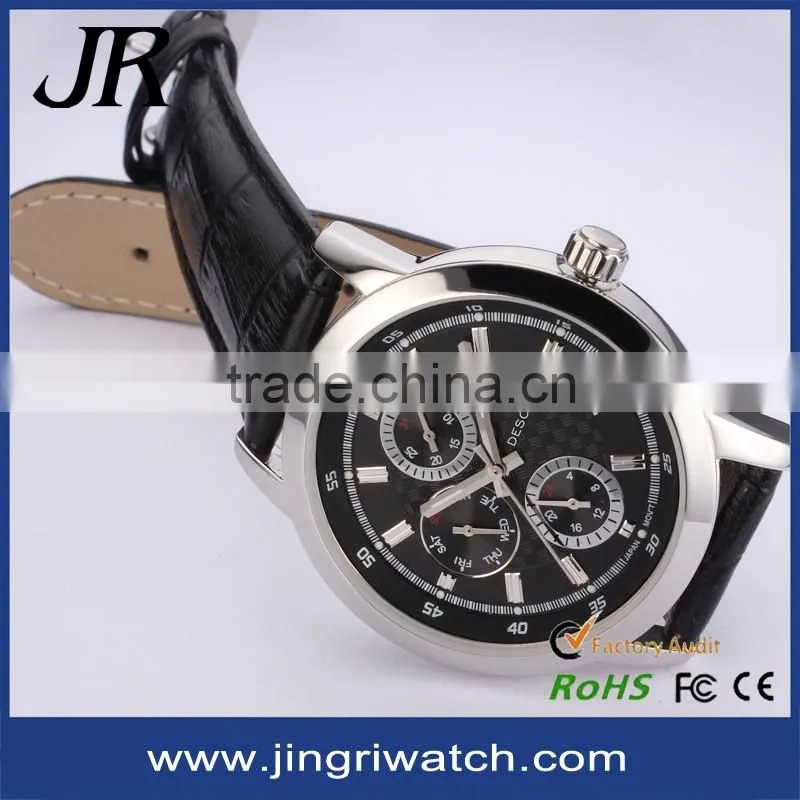 2016 hot charm your logo custom japan movt quartz watch stainless steel back classic quartz watch