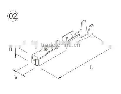 2 ways 2.2mm pitch plastic male and female wire to wire power connecting automotive connector