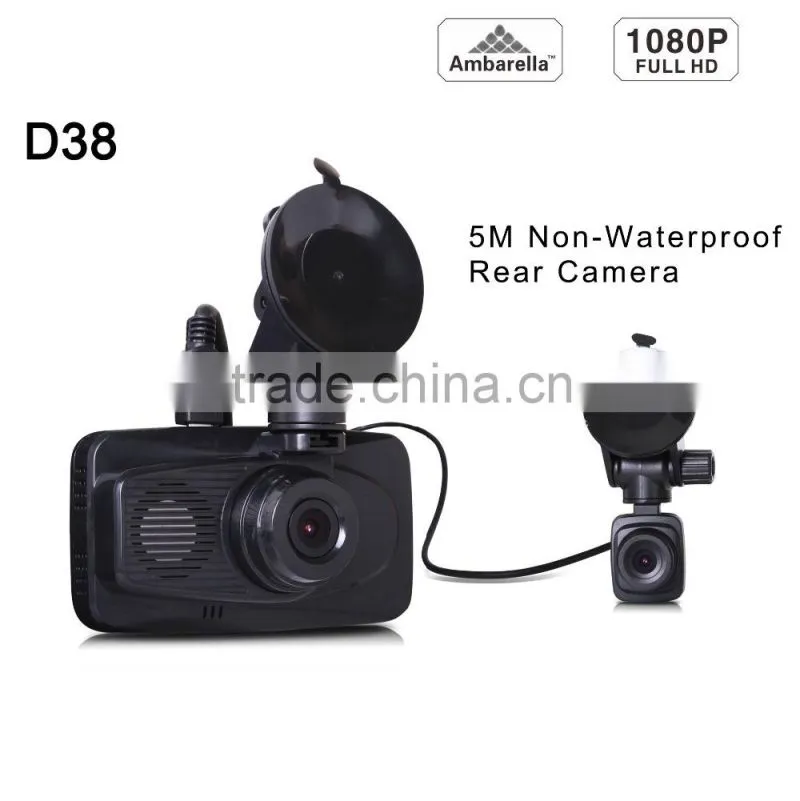 Dual Lens Car Dvrhd Car Black Box Car DVR h198hd 2 Camera Car DVR