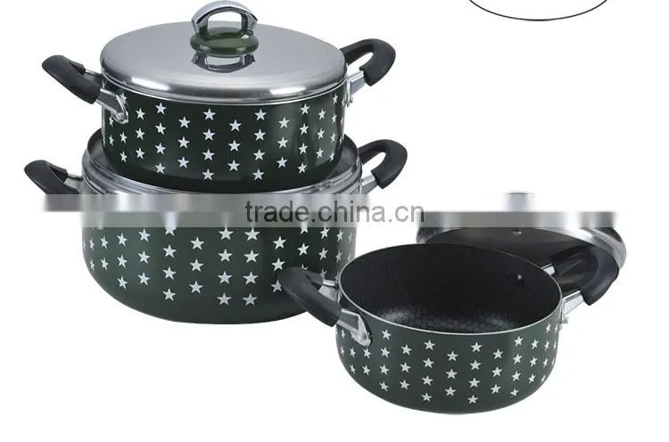 Aluminum non-stick casserole with decal