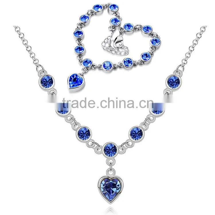 silver exquisite necklace and bracelet with white beads silver jewelry set