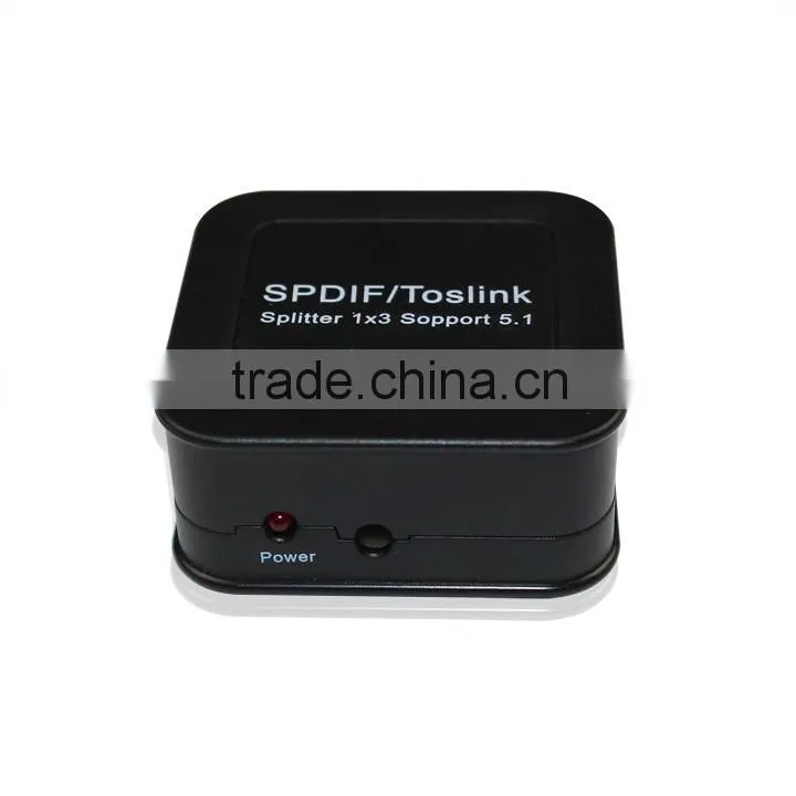 SPDIF/TosLink 1x3 Splitter swith DC5V/500mA power supply
