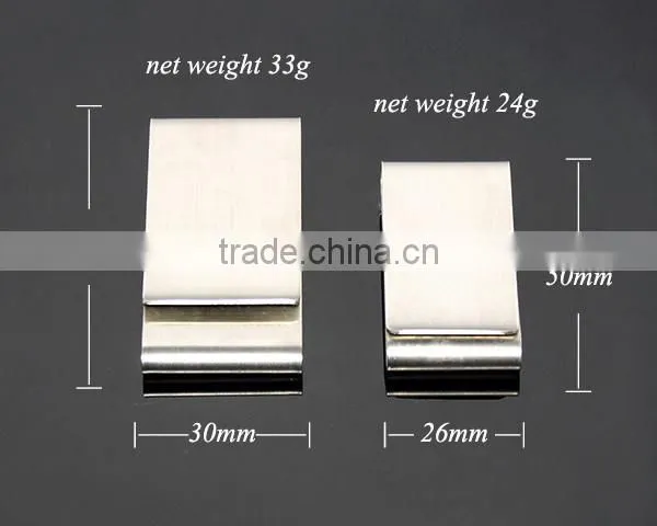 Double-deck Sliver Money Clip Slim Pocket Purse Cash Holder Card Organizer Stainless Steel Metal Money Clipper
