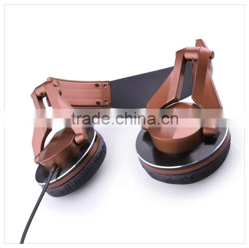 Professional DJ headset foldable headband headphone with stereo 3.5mm gold-plate jack headphones E-H009