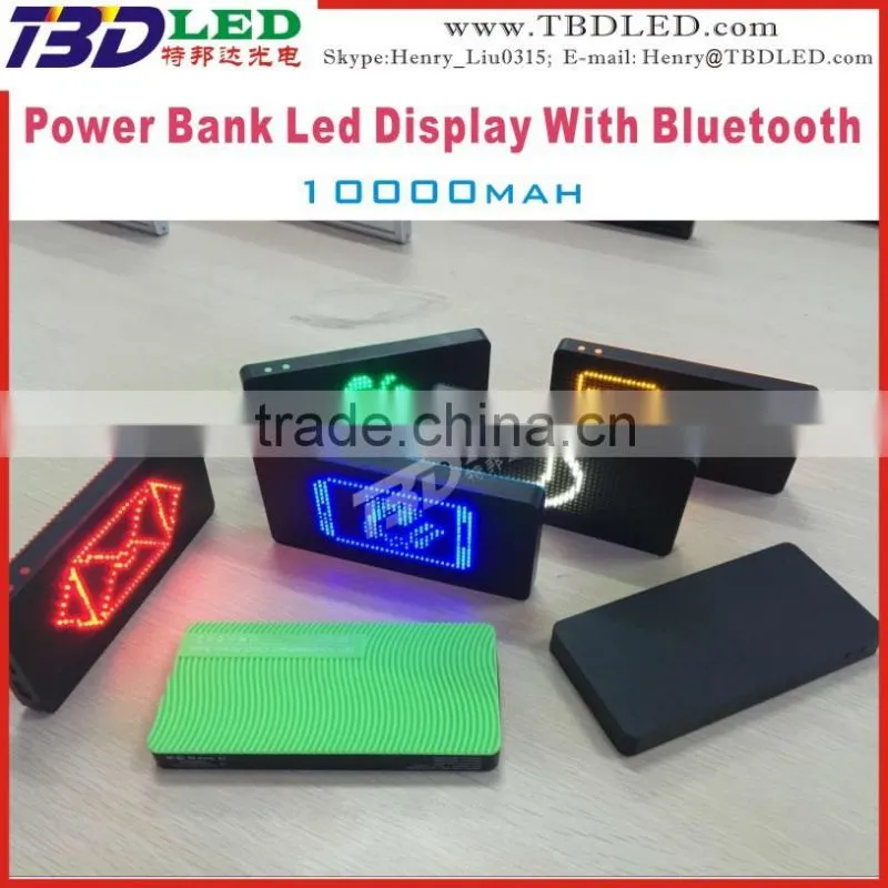 Power Bank LED Display Music Light power bank,power bank with Bluetooth/Dual USB Power Bank,power bank 10000mAh,