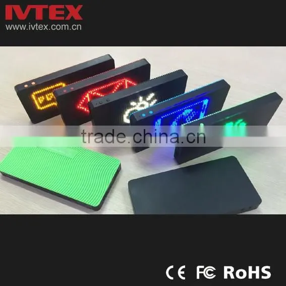 Portable Incoming Call Reminder APP Control Magic Power Bank with 10000mA Capacity and LED Display