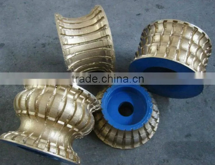 Full bullnose sintered diamond profile wheel for long-working