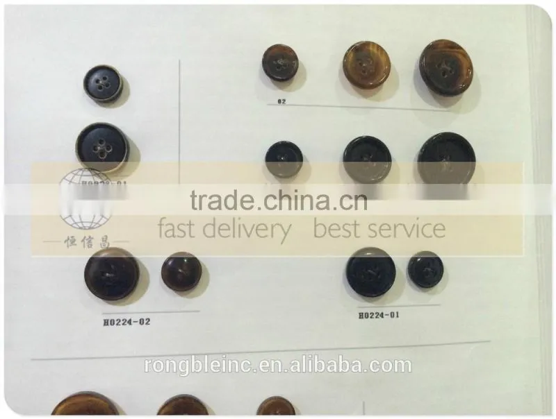 Real horn button for coat