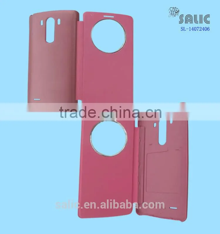 PU leather mobile flip cover for LG G3