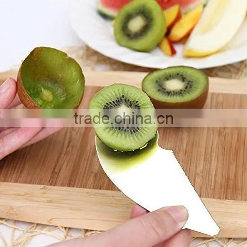 2 in 1 Stainless Stee Kiwi Peeler Fruit Knife Kiwi Parer