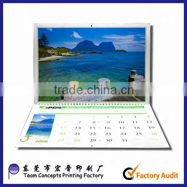 Printing cardboard stand up calendar