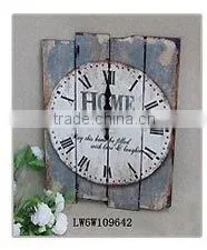 Round Home Goods Vintage Rustic Metal Wall Clock
