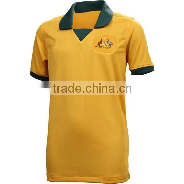 Plain Australia Soccer Jersey with favorable Price and Sublimation