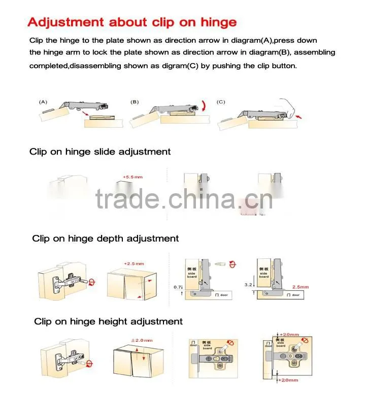 Soft closing furniture hydraulic hinge for door and cabinet