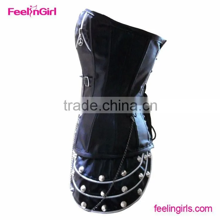Hot Sale Women Mature Steampunk Padded Sexu Bustier