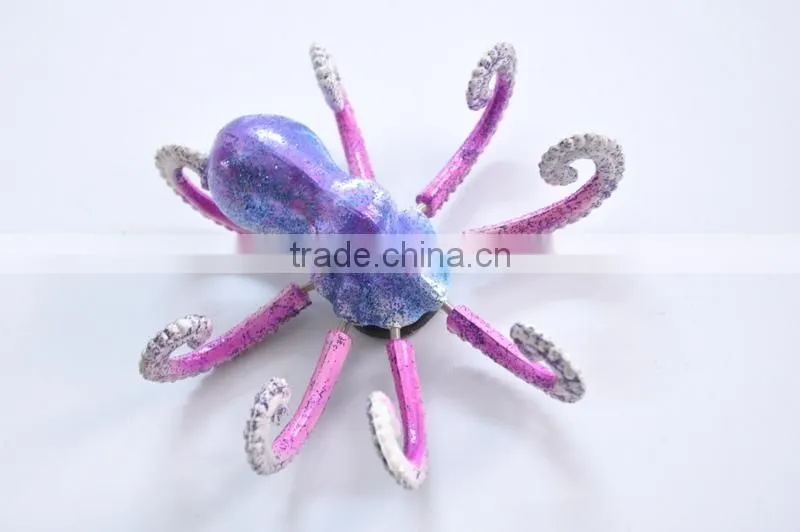 4 inch Plastic Glitter Surface 0ctopus Shapes Fridge Magnet for Tourism, Ornaments Gift Craft