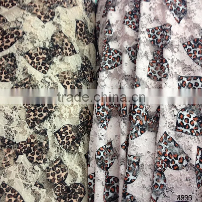 Elegant printed royal lace fabric