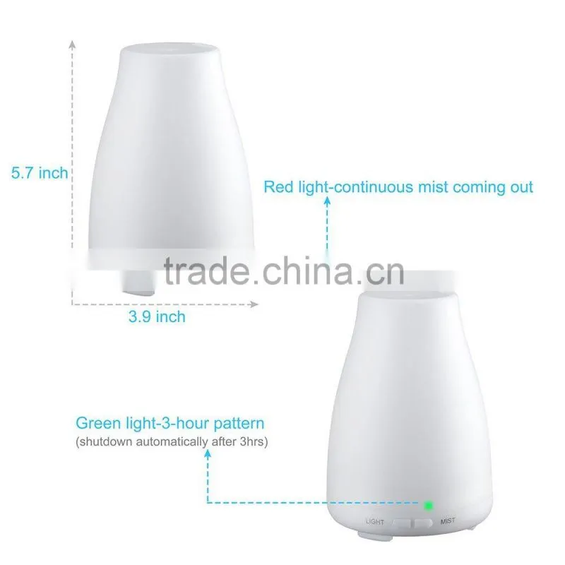 Veister Aromatherapy Diffuser Portable Ultrasonic Aroma Humidifier with 7 Color Changing LED Lamps