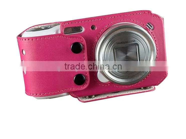 Best Selling Orange Leather Camera Bag,leather pouch for camera