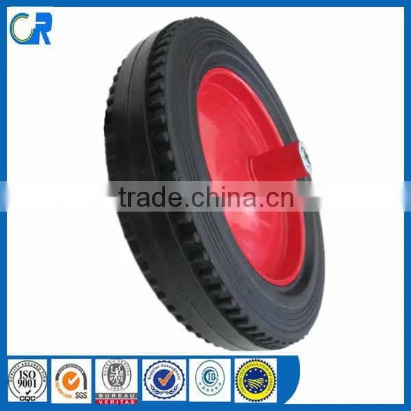 Heavy duty wheelbarrow solid wheels