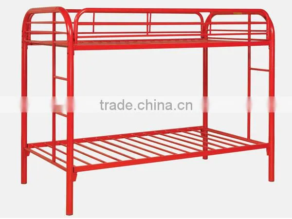 silver grey powder painting triple bunk bed metal tube
