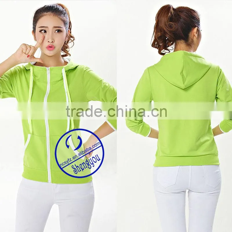China supplier custom high quality plain blank hoodies