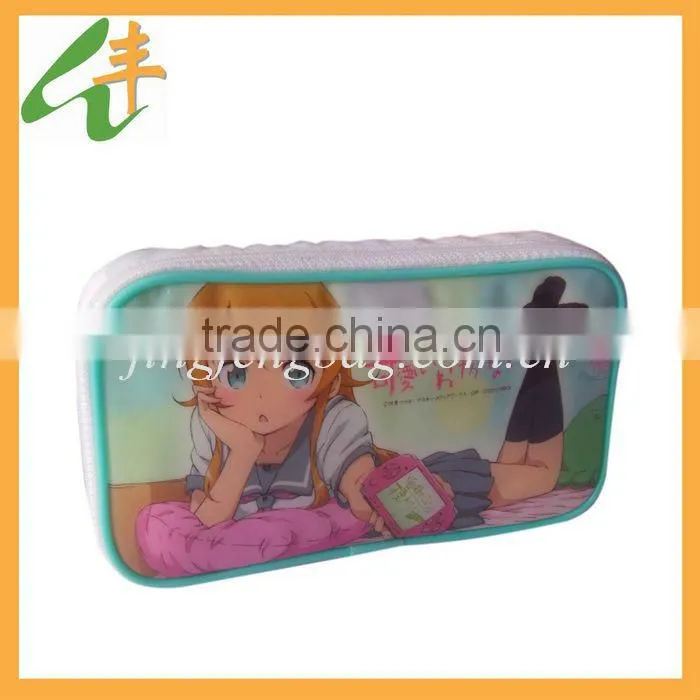 Latest design children's cute leather pencil case