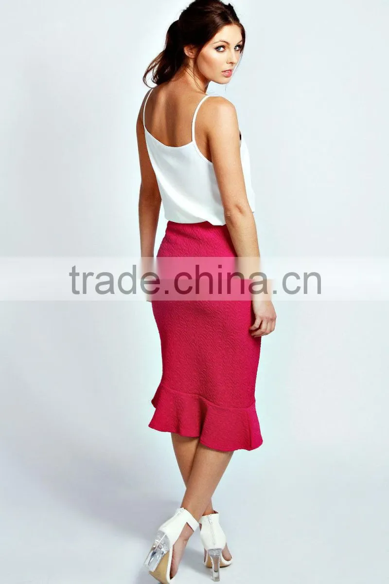 pictures fashionable skirts, jacquard peplum skirt