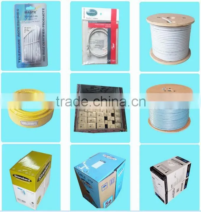 Frankever TC braid wooden reel packing SFTP CAT5E lan cable