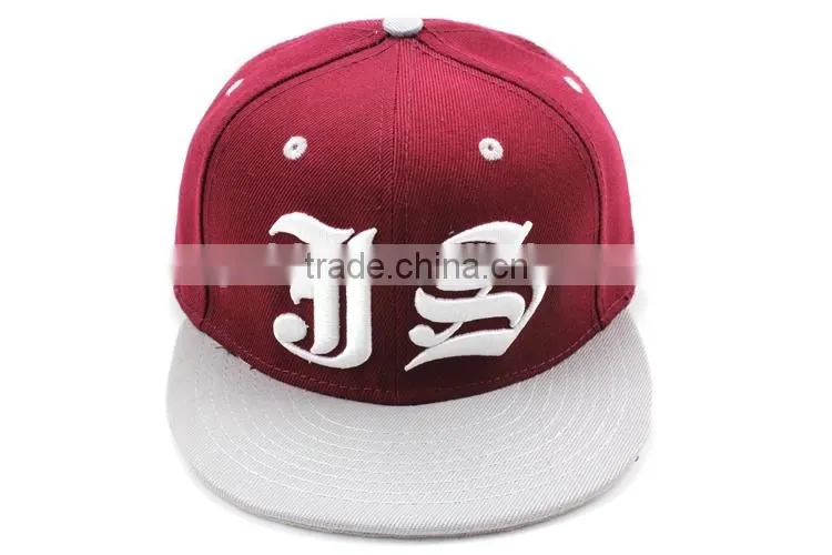 off- white visor deep red 3D embroidery 6 panel custom made hats