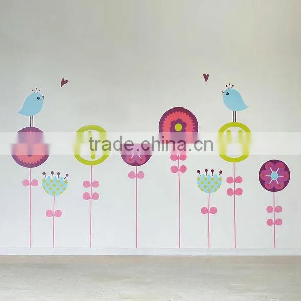 Candy flowers wall stickers