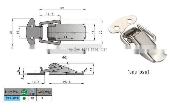 2016 hot selling SK3-026 Mini size toggle latch