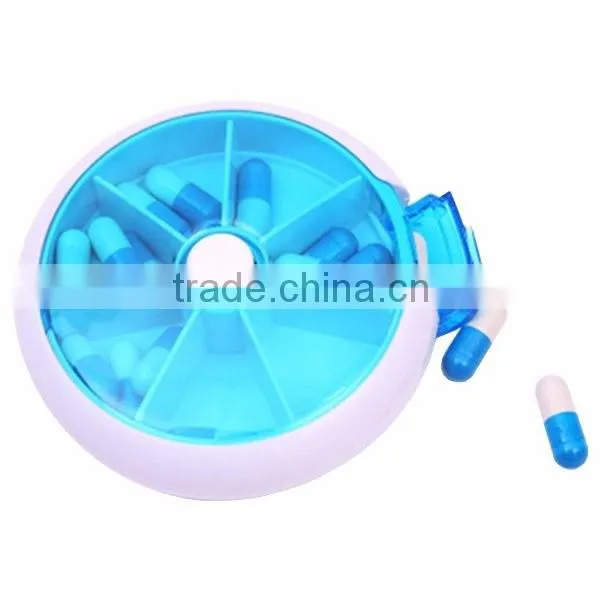 Customized Portable Pill Box 7 days, Organizer Plastic Weekly Pill Organizer