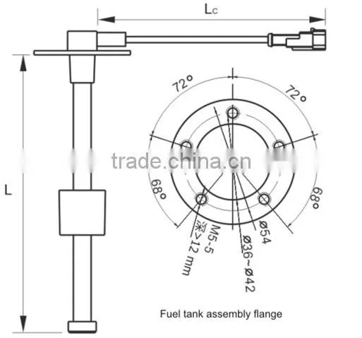 LH S5-800 GPS fuel level sensor, GPS tracking sensor, high precision sensor with float