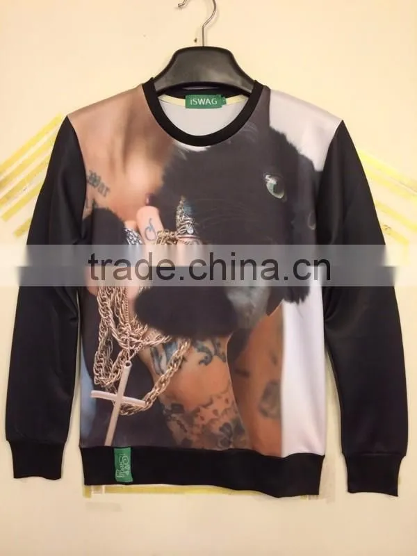 3D digital print men's sweatshirts