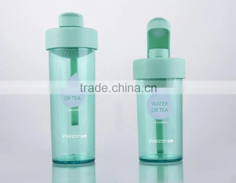 bpa free water bottle /plastic sports bottle with straw/travel mug