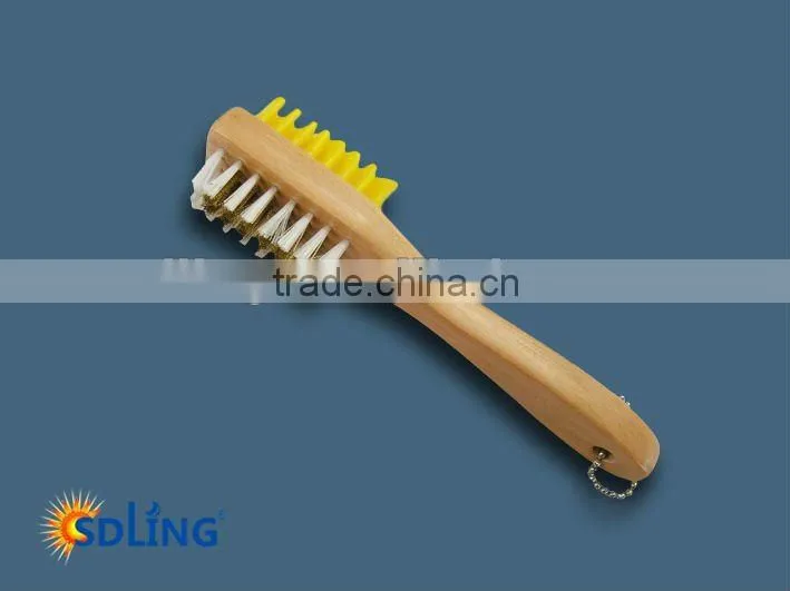 two ends rubber brass shoe brush