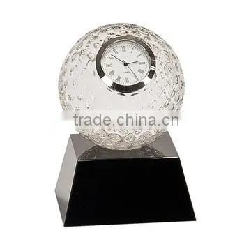 Office rectangle crystal sliver mechanical clock