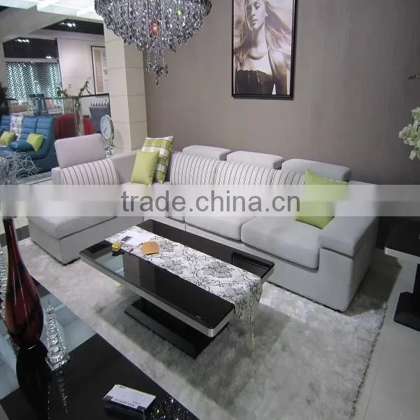 hot fresh style beige color sofa with adjustable headrest