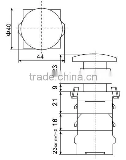 UTL Bulk Buy From China Instantaneous Waterproof Electrical Mushroom Push Button Switch 660V 10A
