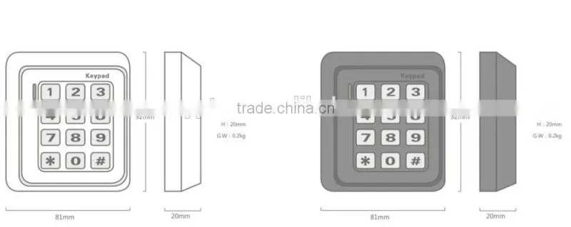 Lumos Digital Backlit Keypad Access Control