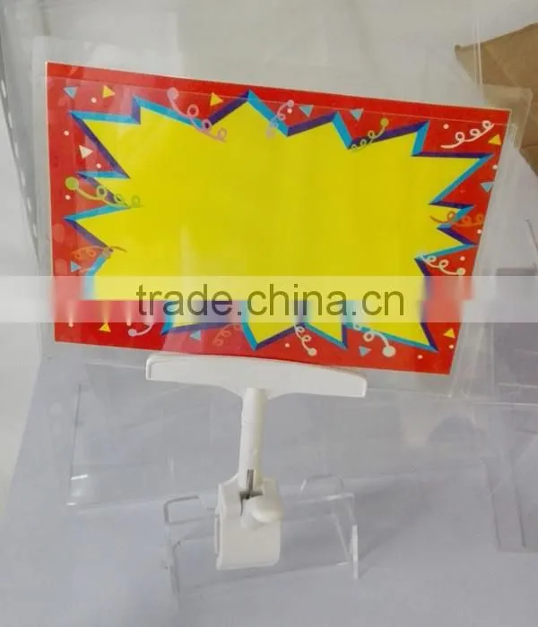 GOOD QUALITY PVC Plastic Price Label holder Sign Holder/ Plastic Label Display Price Holder