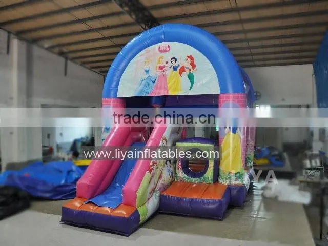 2016 New inflatable mini castle with princess and super hero for kids