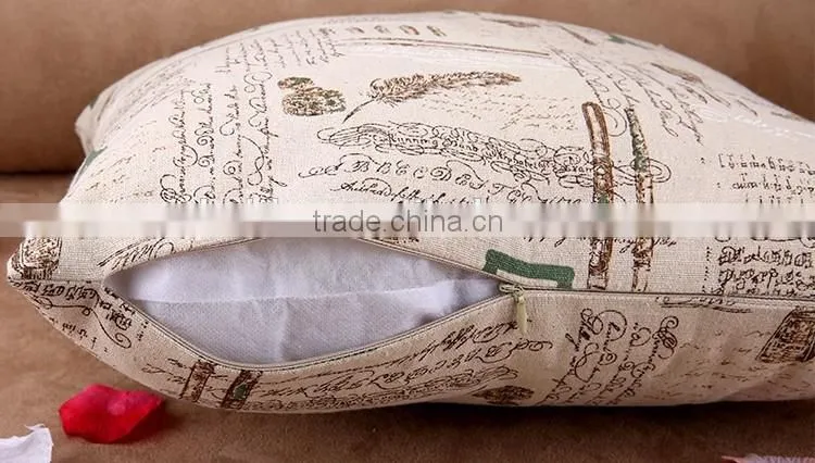household cloth art ZAKKA cotton and linen hold pillow animated cartoon series cushion for leaning on back of a chair