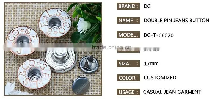 17MM Coat and Blazer Button Jean Button for Jeans Wear