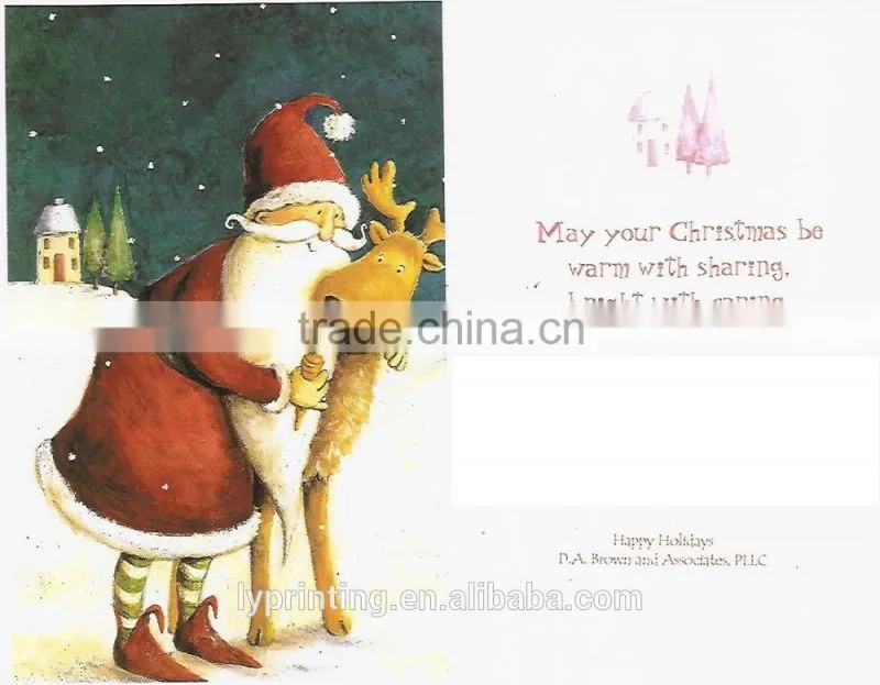 3D Christmas card printing new year greeting card printing