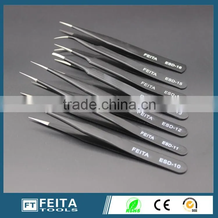 hot sale and best quality of vetus stainless steel Eyebrow Tweezers manufacturing