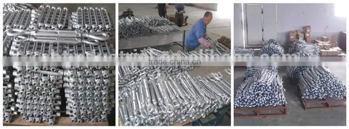 Manufacturer US type forged galvanized large turnbuckle with eye and eye