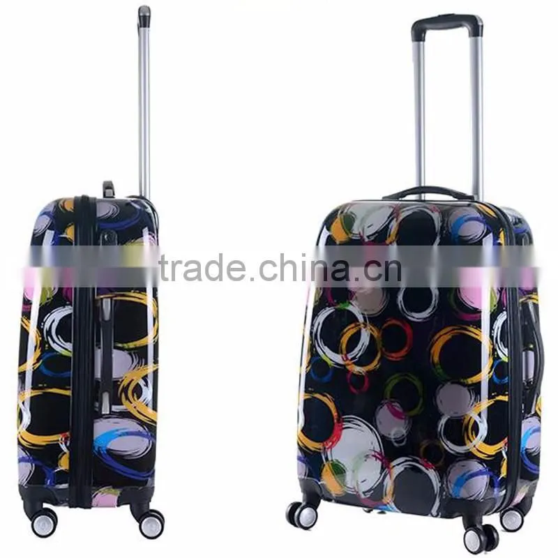 Fashionable ABS +PC Printing Suitcase Boxes Chinese Suitcase Sets