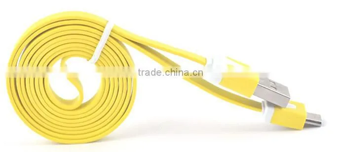 2m V8 usb charging cable flat micro usb cable for android mobile phone